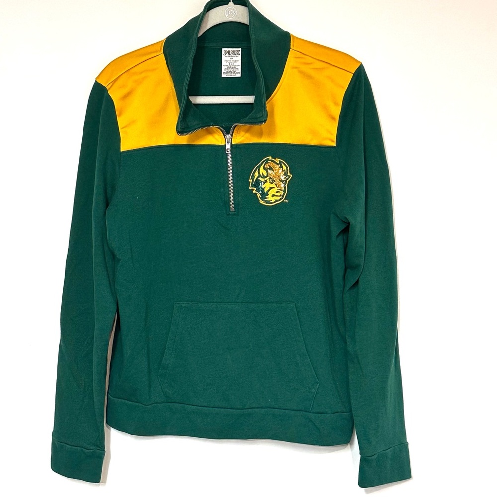 PINK Victoria's Secret North Dakota State Bison Collegiate Quarter Zip Pullover